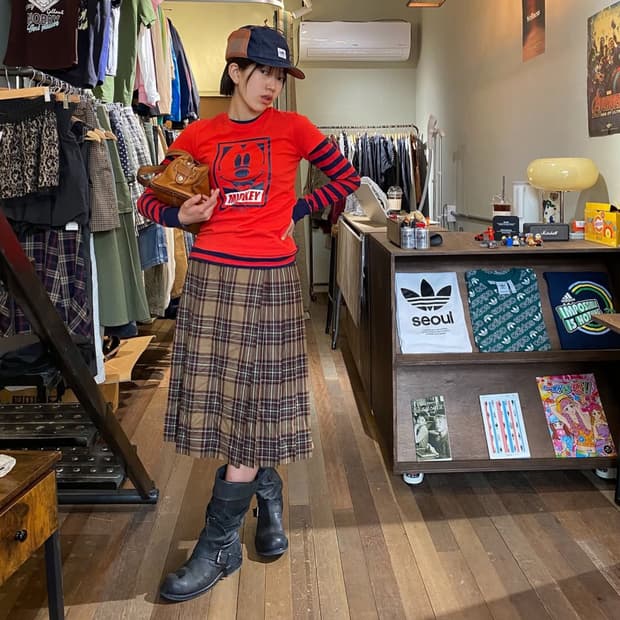 폴로 레드네이비 스트라이프 티 