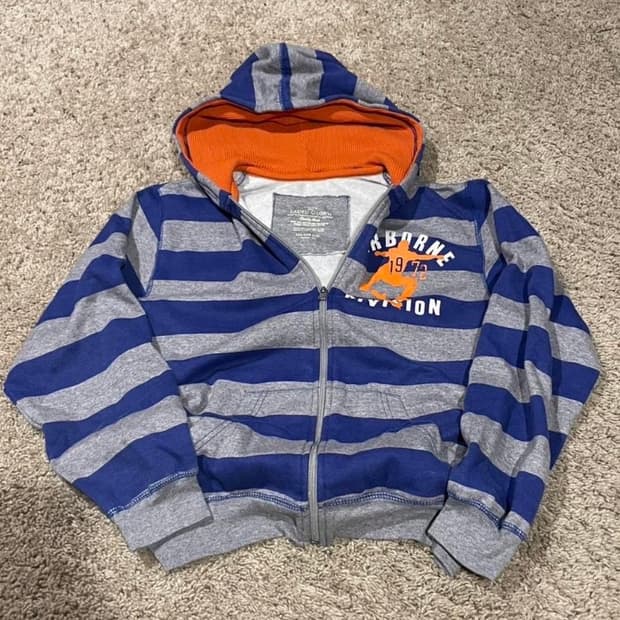 striped zip up hoodie
