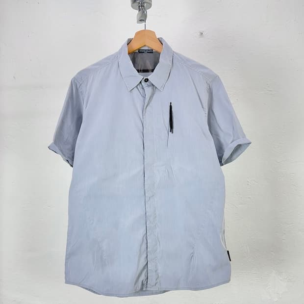 스톤아일랜드 09ss 쉐도우 프로젝트 그레이 나일론 쇼트 셔츠