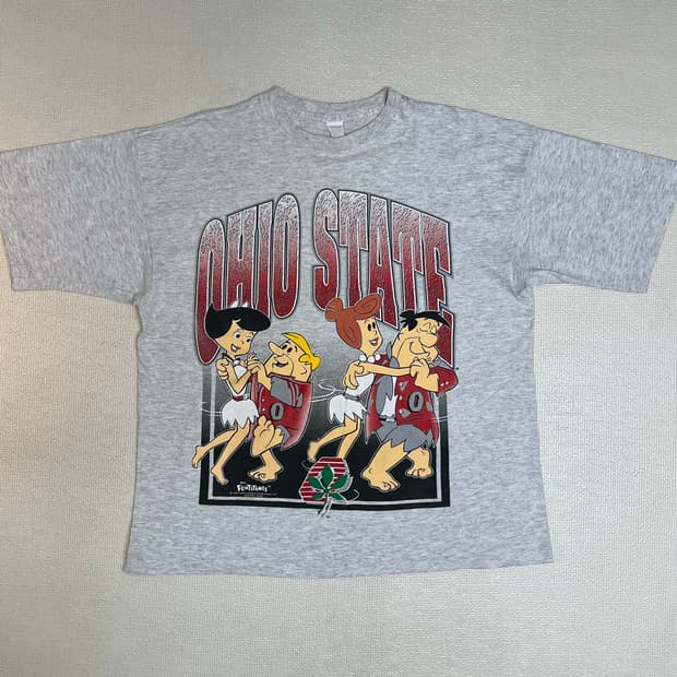 90s 고인돌가족 오하이오컬리지 빈티지티셔츠 XL사이즈