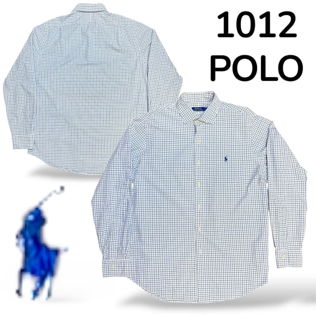 폴로 신형 체크 셔츠 L