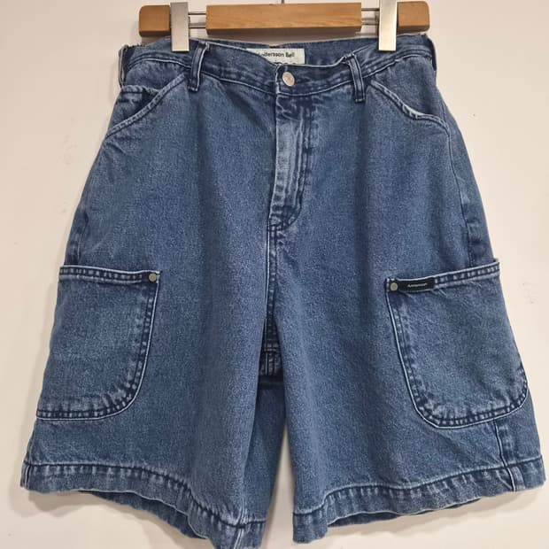 앤더슨벨 데님 숏 팬츠