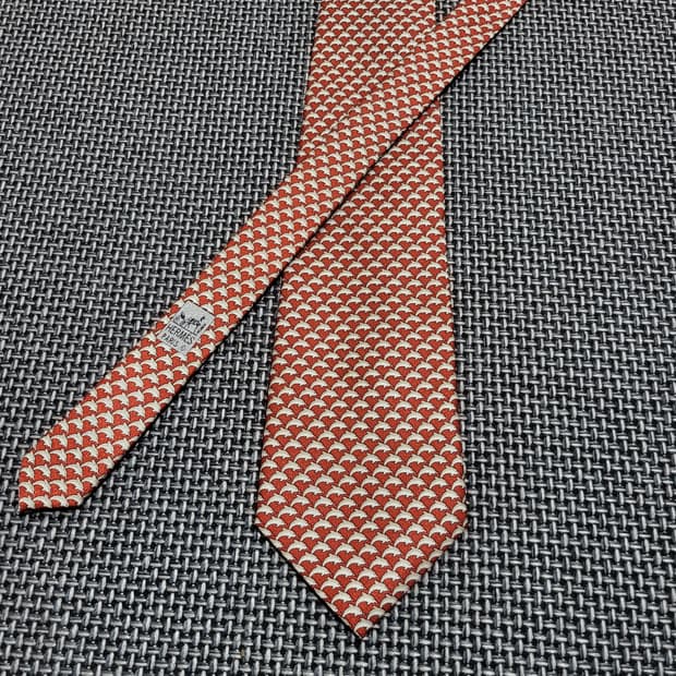 에르메스 정품 실크 넥타이