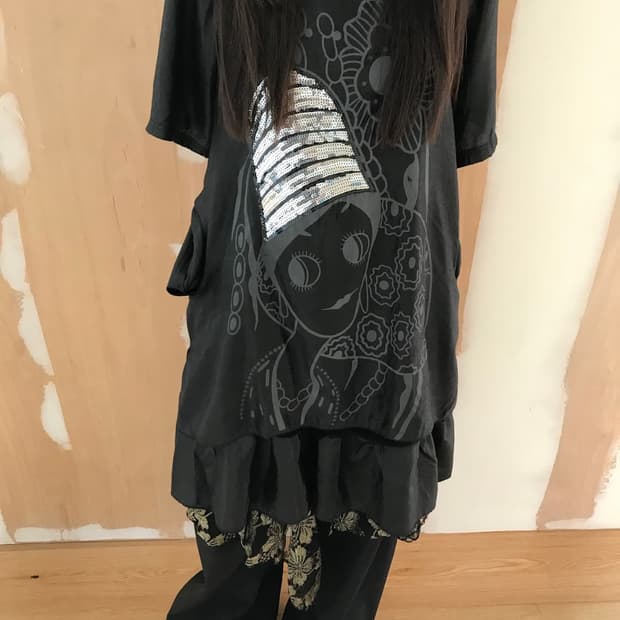 vintage pattern pocket one-piece