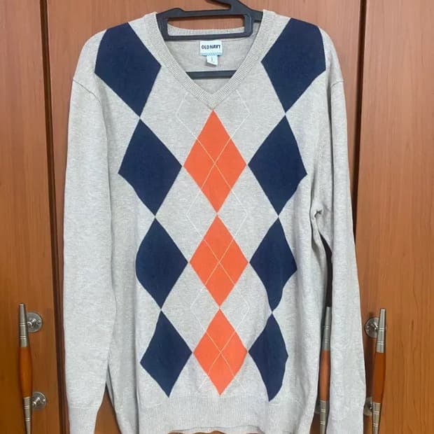 [OLD NAVY] 올드네이비 아가일 니트 스웨터 L사이즈