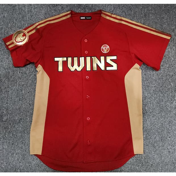 LG 트윈스 마블 코믹스 아이언맨 반팔 야구 져지 유니폼 110