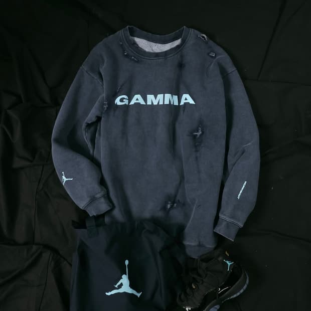 조던11 감마블루 260 + 감마 맨투맨 L 나이키 운동화