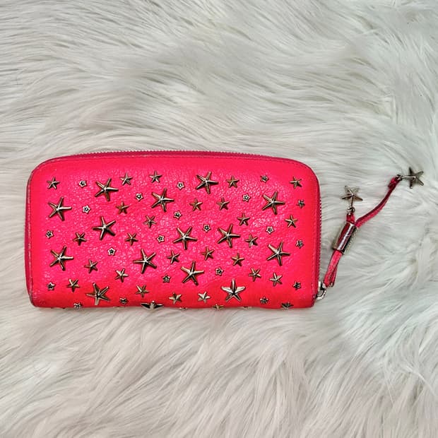jimmy choo long wallet 지미 추 별 스터드 장지갑