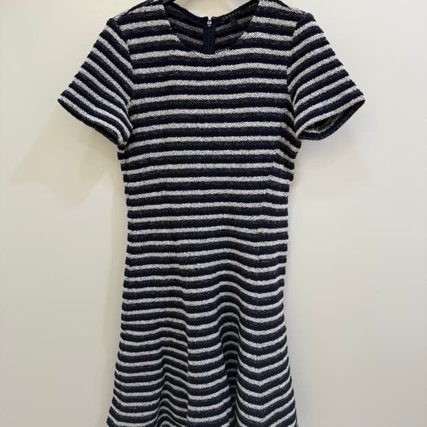 띠어리 스트라이프 반팔 원피스 정품