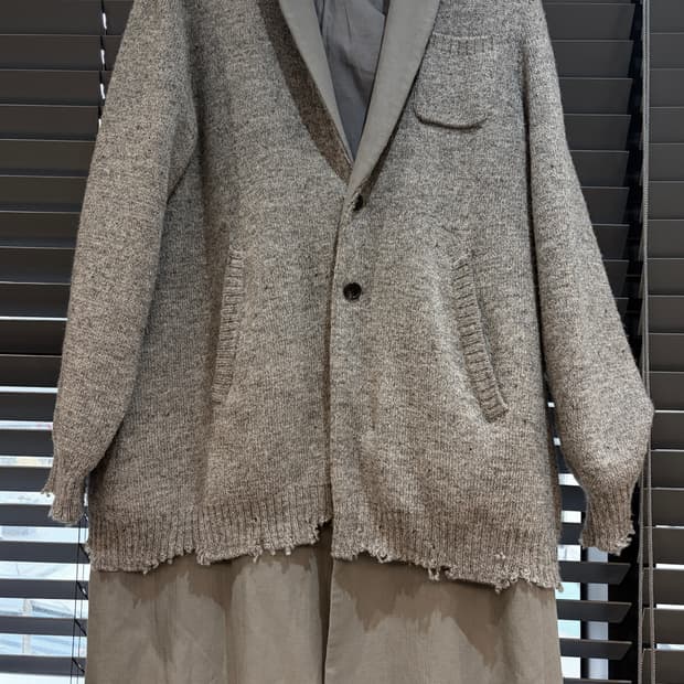 언더커버/17aw 레이어드 니트 코트