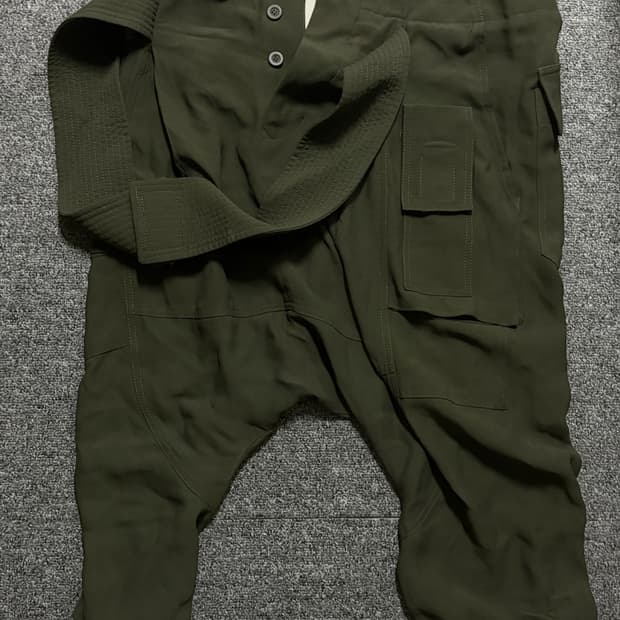 릭오웬스 16ss 크롭 카고 팬츠