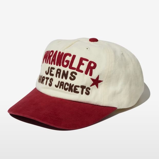 랭글러 레터링 캡 레드