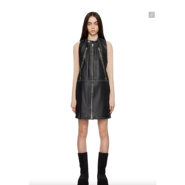 메종 마르지엘라 홀터넥 레더 베스트 - 38 size