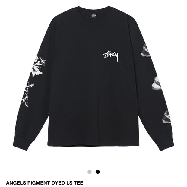 (L) 스투시 엔젤 롱슬리브 블랙 새상품 