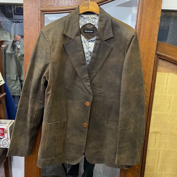 90s Vintage Lambskin Suede Blazer Jk