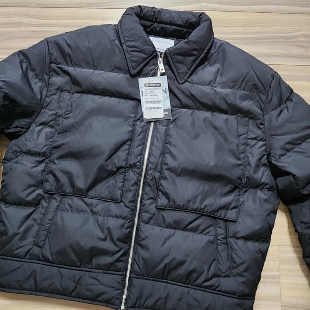 행텐다운점퍼자켓오리털경량패딩L블랙