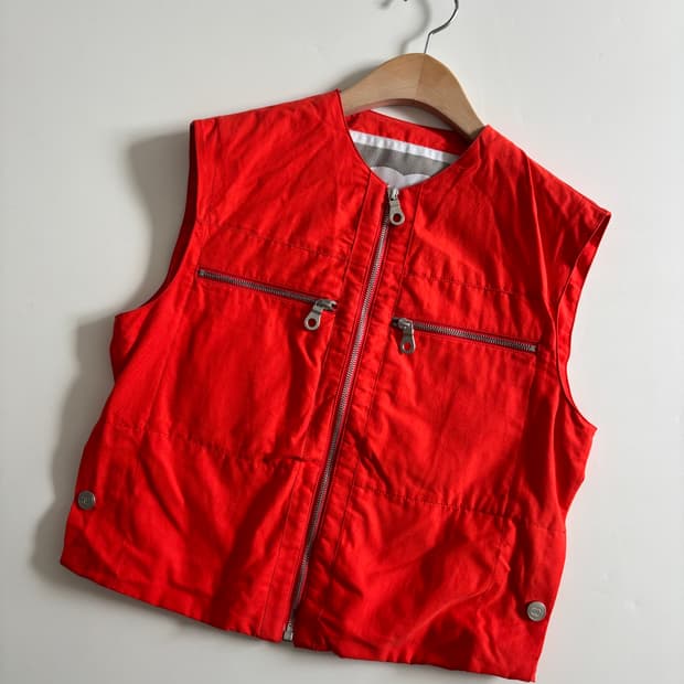 Chanel 샤넬 스포츠 오렌지 나일론 베스트