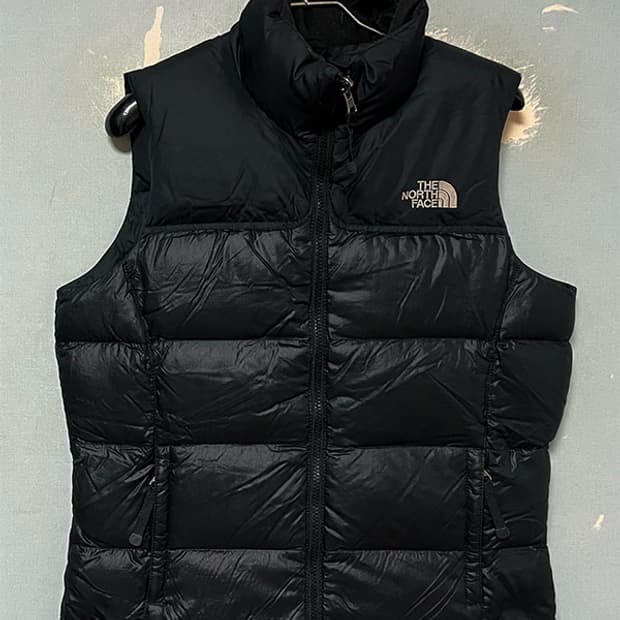 노스페이스700 여자 눕시 패딩조끼 올검 구스 M 85 44 