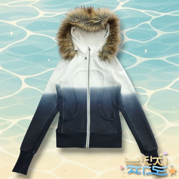 2 00s y2k 룰루레몬 스페셜에디션 퍼 후드집업