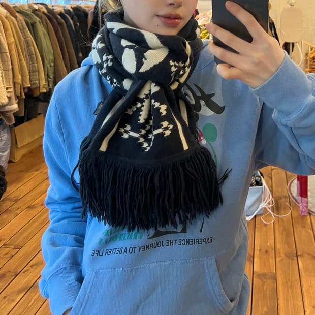 히스테릭글래머 히스걸 블랙 머플러