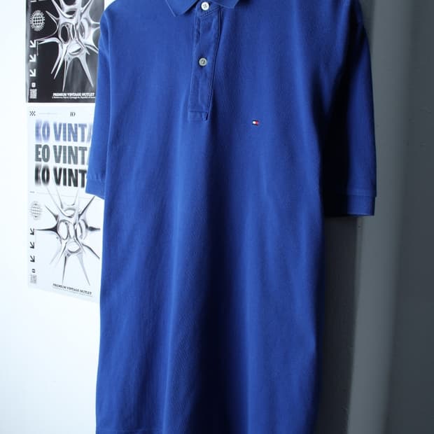 (L-2XL) 타미힐피거 반팔 카라 티셔츠 빅사이즈 블루-199992