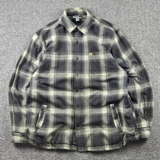 칼하트 헤비 플리스 체크 셔츠 워크 자켓 ( L ) / 10722