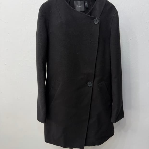 정품) Theory 띠어리 여성 블랙 코트 S