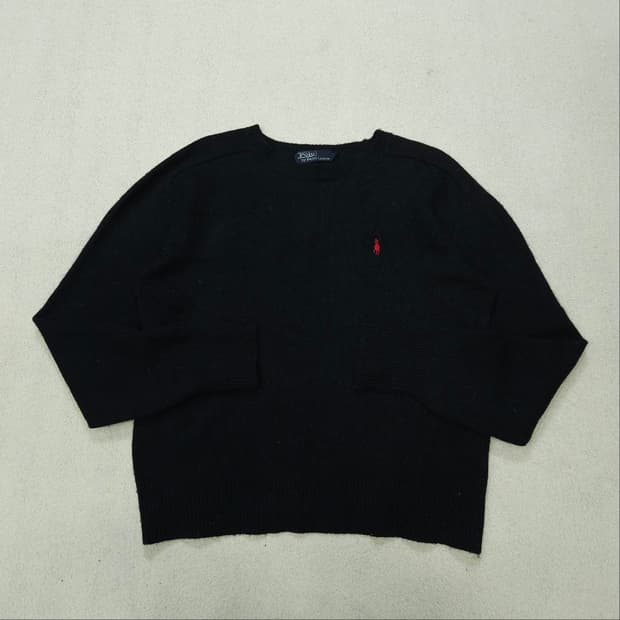 90s 폴로 랄프 로렌 울 니트 100 블랙
