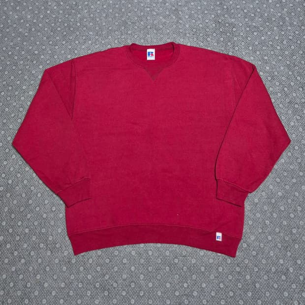 [L]90s MAXICO Made 러셀 버건디 스웻 -325