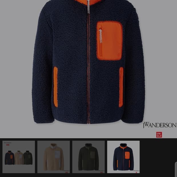 S ) 유니클로 JW앤더슨 보아 후리스 자켓