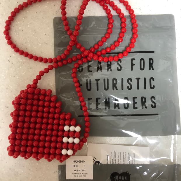 휴먼메이드 하트 비드백 레드