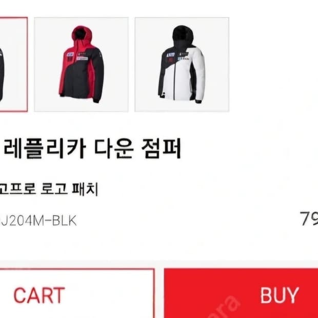 스파이더 다운 점퍼