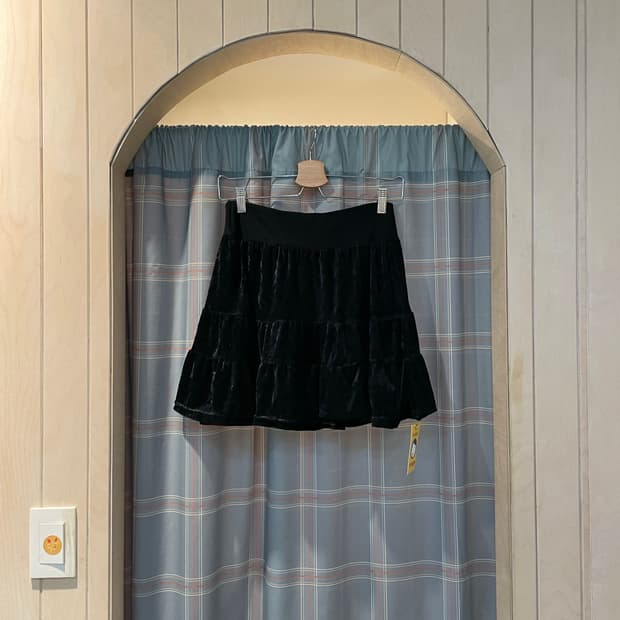 일본빈티지 벨벳캉캉스커트