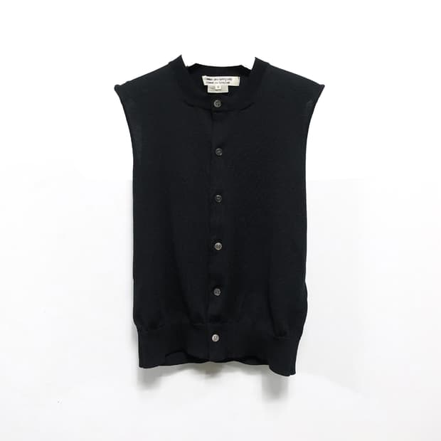 COMMEDESGARCONS 꼼데가르송 하프 슬리브리스 니트 가디건 나시