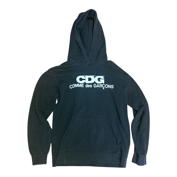 (XL) 꼼데가르송 CDG 후디드 스웻 셔츠 블랙