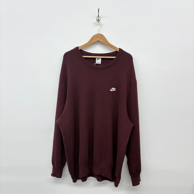 나이키 버건디색 니트 스웨터 남XXL