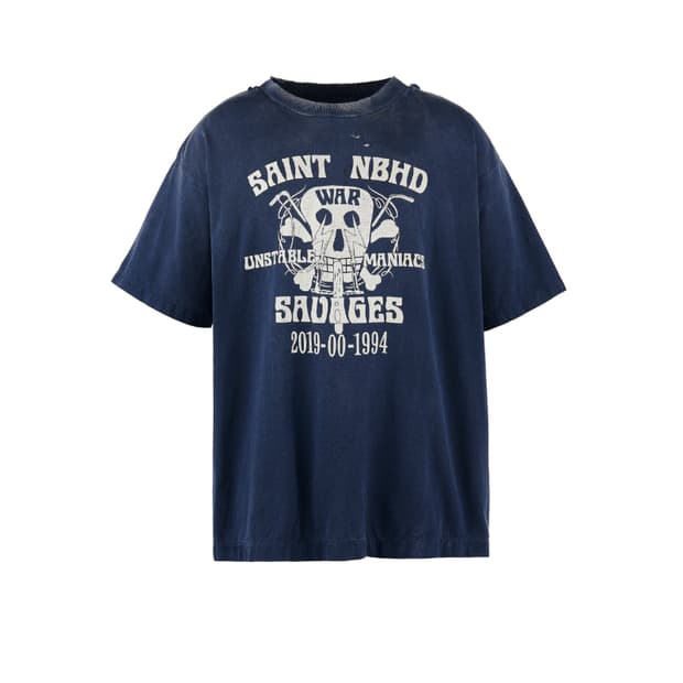 [새상품/XL] 세인트미카엘 x 네이버후드 STHD NBHD 반팔 네이비