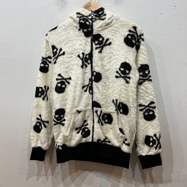 WILD LIFE JPN 스컬 펑크 플리스 후드집업 