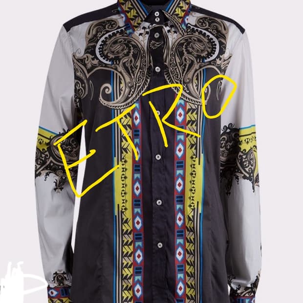 새상품)에트로 우먼 페이즐리 멀티컬러 셔츠 46