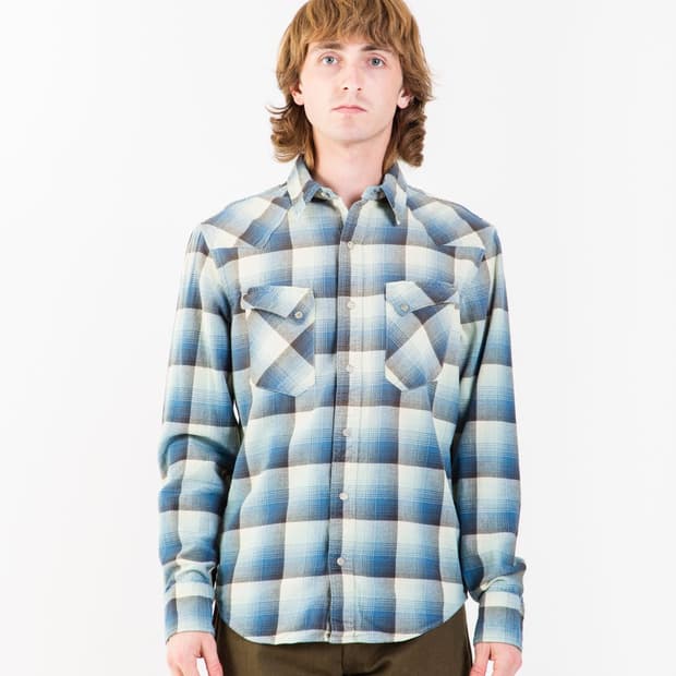 rrl 웨스턴 체크셔츠 L