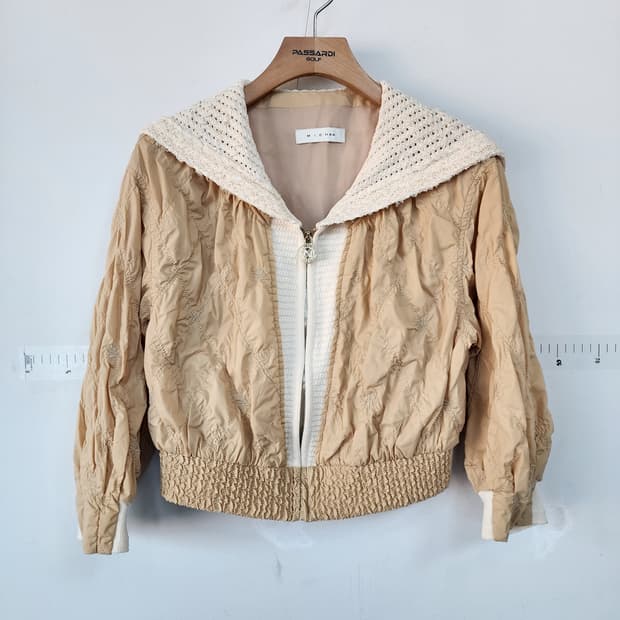 미샤 크로셰 카라 퀼팅 자켓