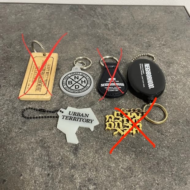 (OS) 네이버후드 더블탭스 키체인 키링 키홀더 열쇠고리 정리