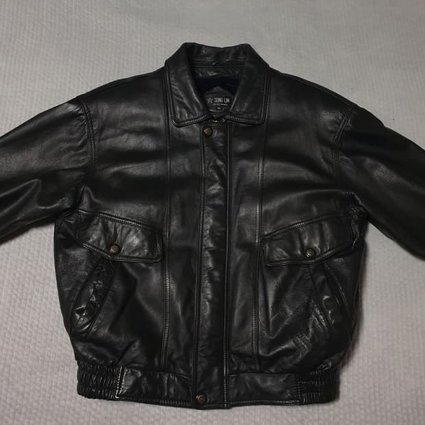 빈티지 양가죽 봄버 자켓