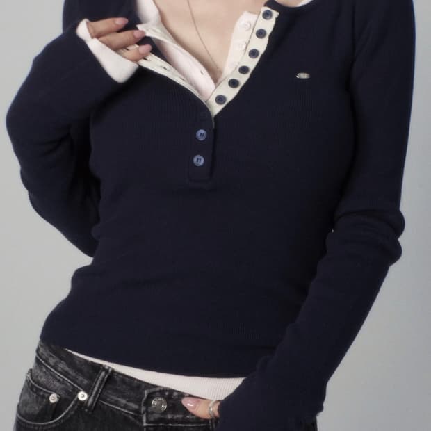 품절상품)26ss페일제이드 헨리 넥 워머 티