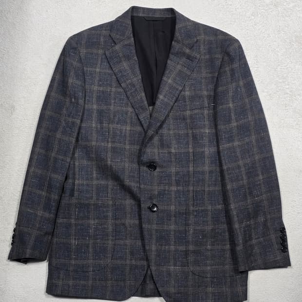 Durban 더반 울 캐시미어 혼방 체크 블레이저 자켓 100사이즈