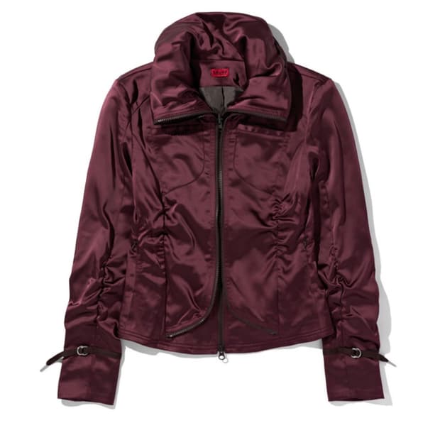 MOTO ZIP JACKET - BURGUNDY