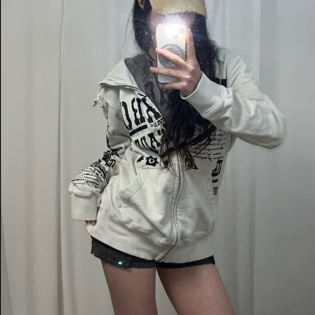 버커루 나염 후드집업 y2k 