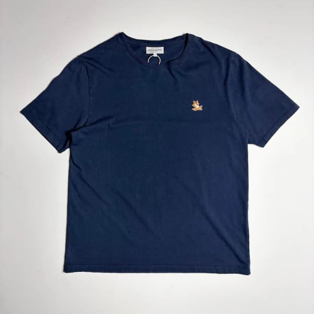 메종키츠네 칠랙스 폭스 패치 코튼 반팔 티셔츠 R1160