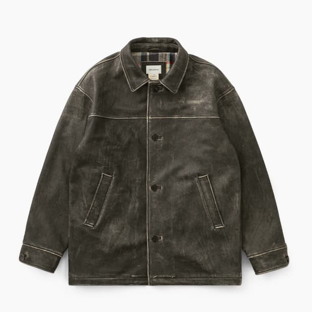 카키스 레더자켓 khakis owen leather jacket L사이즈