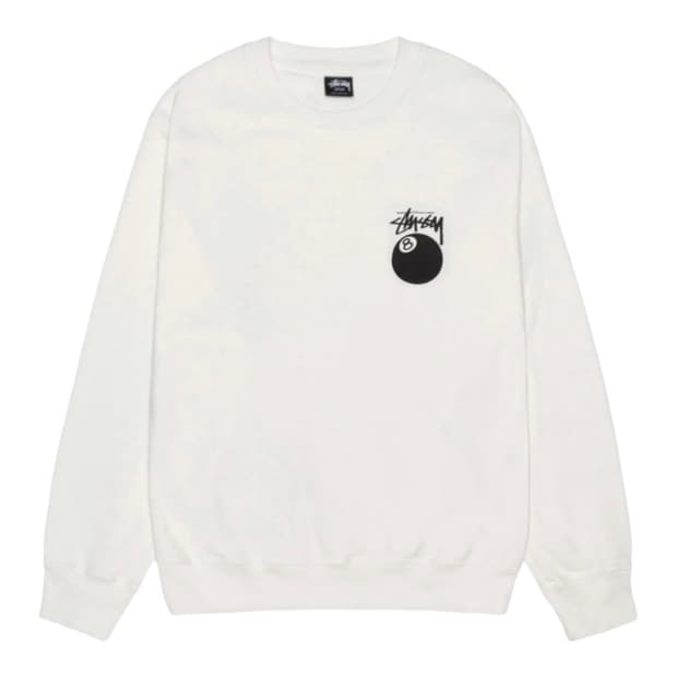 (미개봉 새제품) 스투시 8볼 피그먼트 다이드 크루(맨투맨) 내츄럴 M